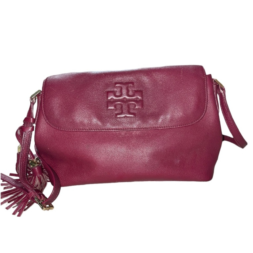 Tory Burch burgundy crossbody - Picture 1 of 15